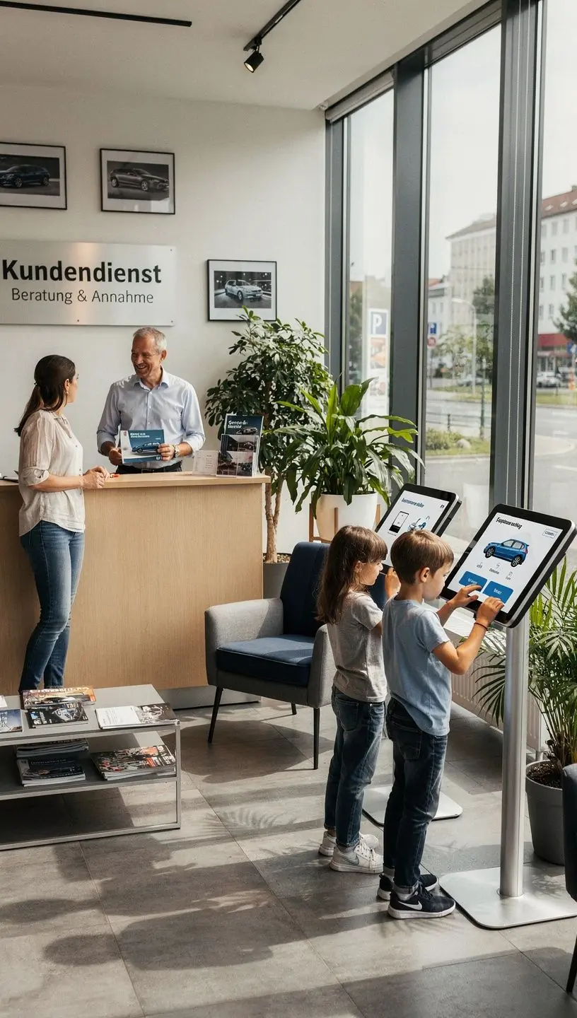 Schraubenschlüssel und Ersatzteile auf einem Werkstatttisch, symbolisieren professionelle Autoreparatur.